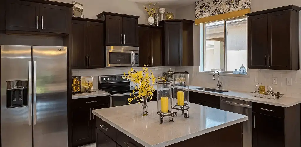 Cabinet painting results with freshly painted kitchen cabinets in Clearwater, FL