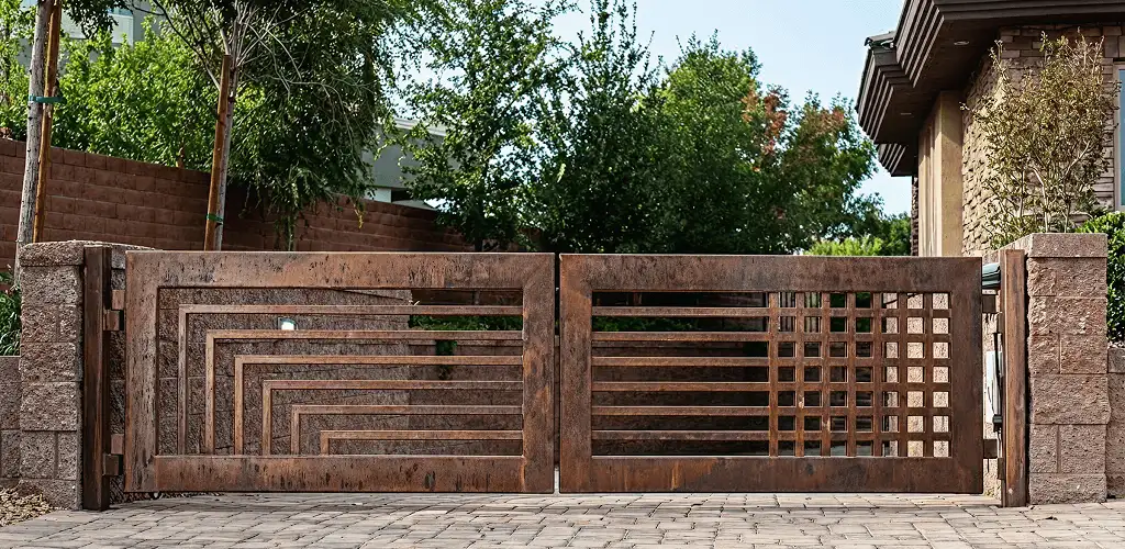 Custom driveway gate installation for a home entrance in Clearwater, FL