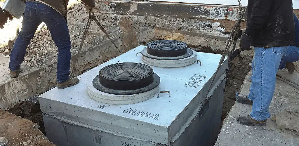 Grease trap installation for a commercial property drainage system in Clearwater, FL