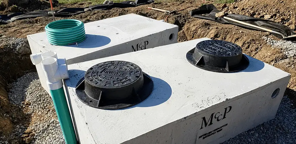 Grease trap installation unit set in place for drainage protection in Clearwater, FL
