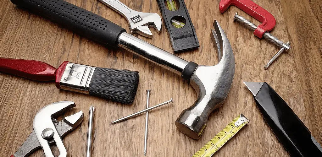 Handyman tools laid out for home repair and maintenance work in Clearwater, FL