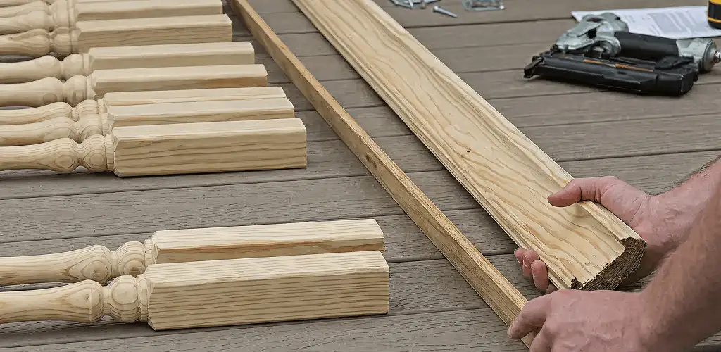 Handrail installation materials and wood components for stair rail work in Clearwater, FL